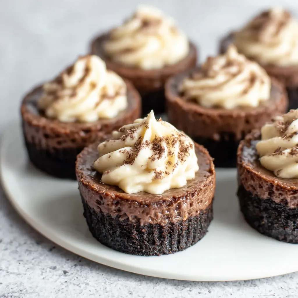 Mini Triple Chocolate Cheesecakes