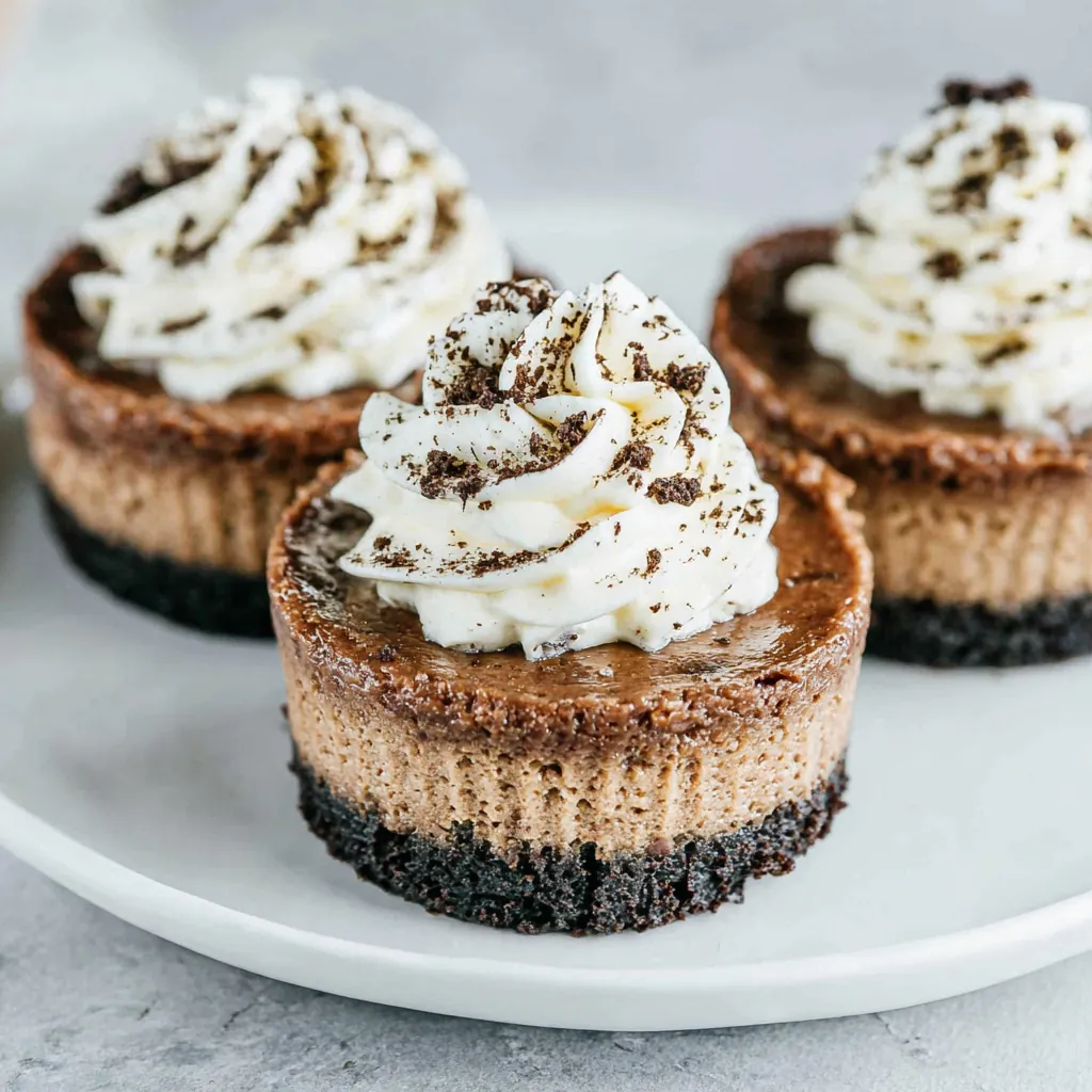 Mini Triple Chocolate Cheesecakes