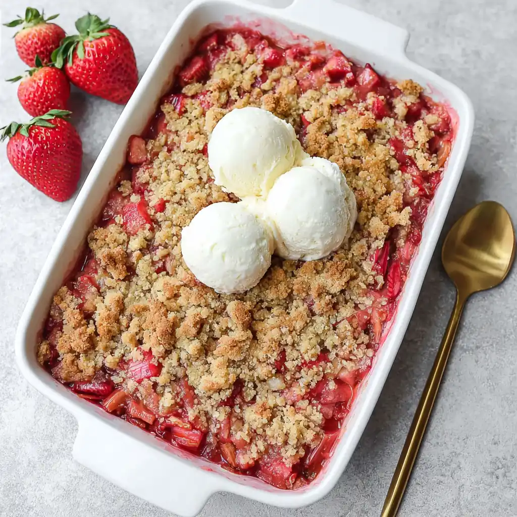 Old-Fashioned Strawberry Rhubarb Crisp