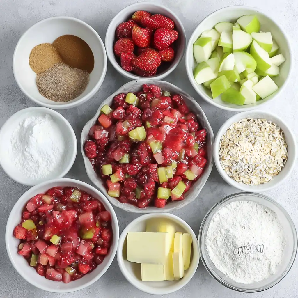Old-Fashioned Strawberry Rhubarb Crisp