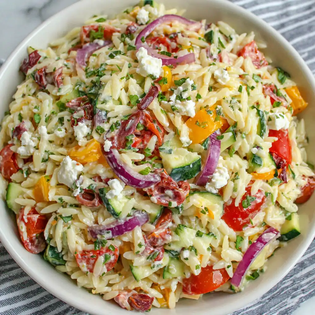 Orzo Salad – Easy Colorful Pasta Salad Side Dish 4 Orzo Salad