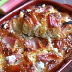 Rhubarb Bread Pudding