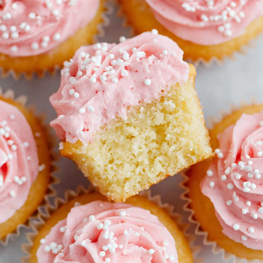 Rhubarb Honey Cupcakes