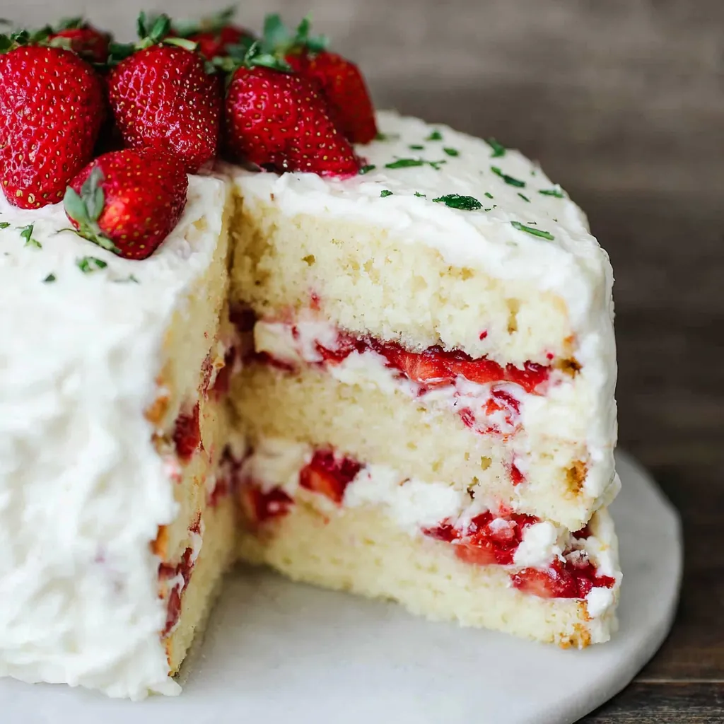 Strawberry Cream Cake – Amazing Homemade Light & Fluffy Dessert 4 Strawberry Cream Cake