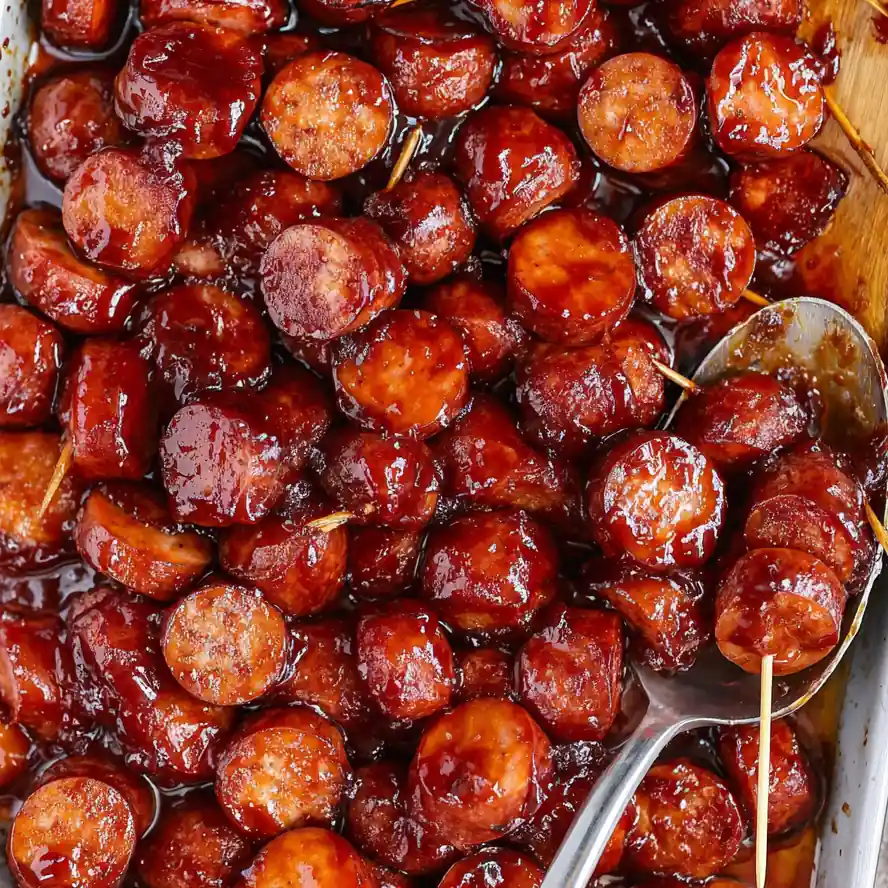 BBQ Sausage Bites – Easy 4-Ingredient Party Favorite 4 BBQ Sausage Bites