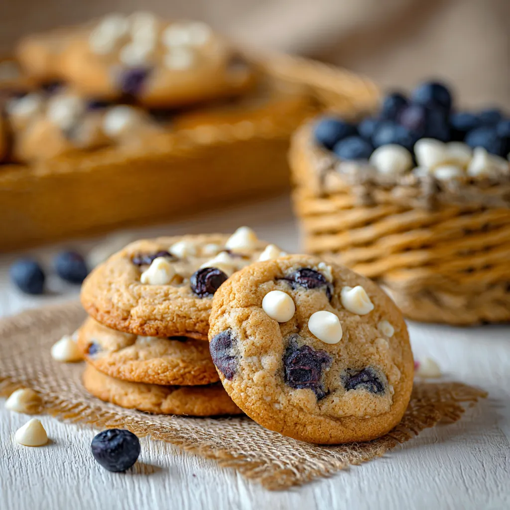 Blueberry White Chocolate Chip Cookies