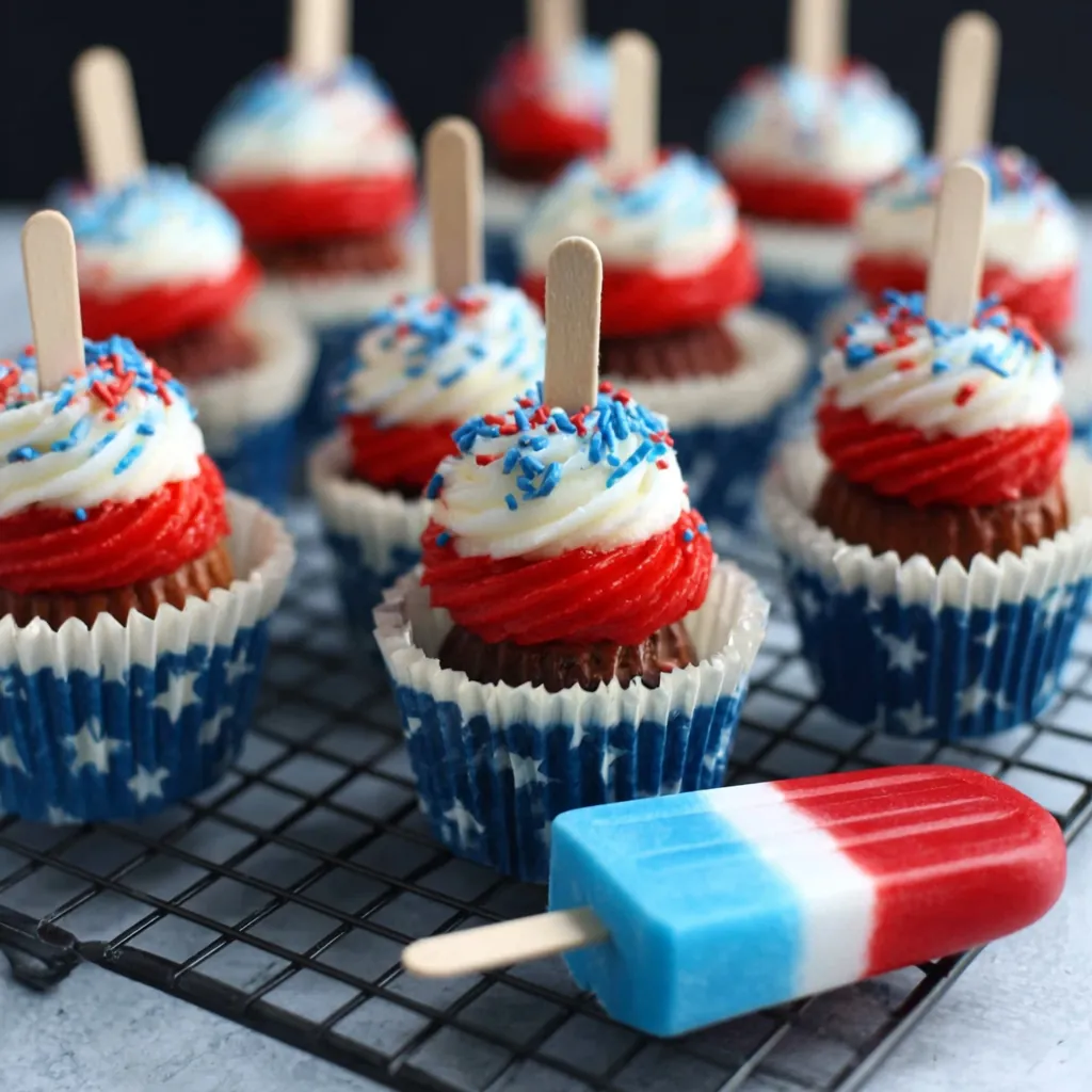 Bomb Pop Cupcakes