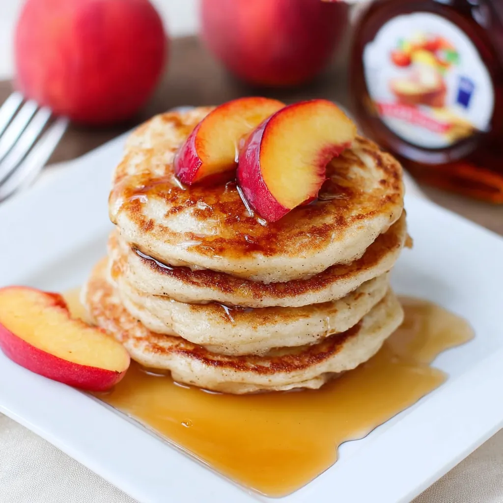 Cinnamon Peach Pancakes