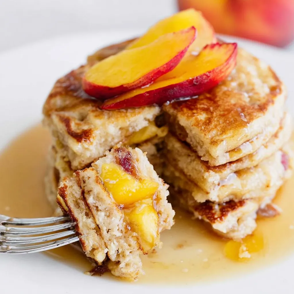 Cinnamon Peach Pancakes: Easy Summer Breakfast Recipe 4 Cinnamon Peach Pancakes