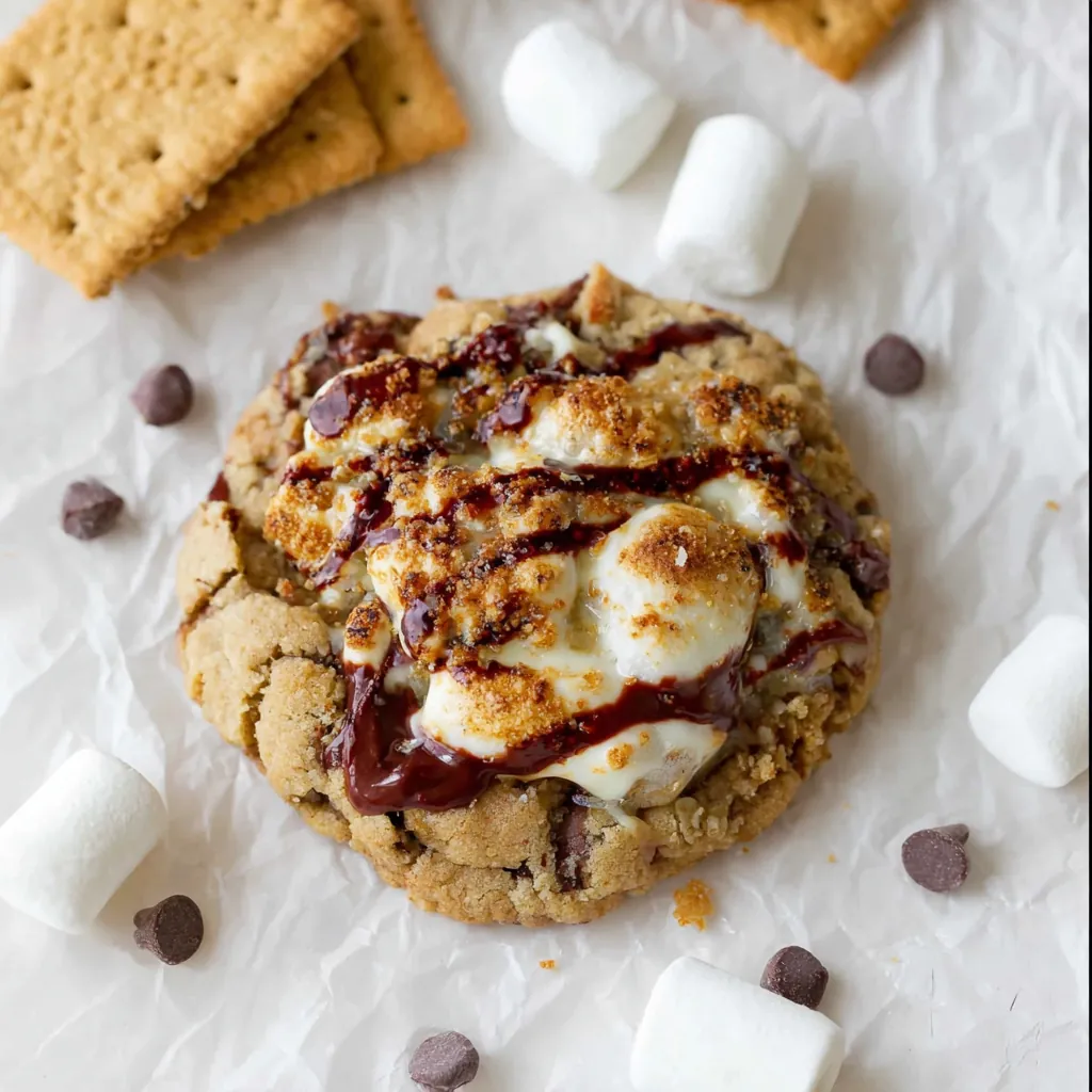 Crumbl copycat s'mores cookies