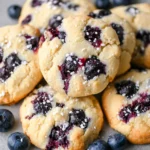 Greek yogurt lemon blueberry cookies