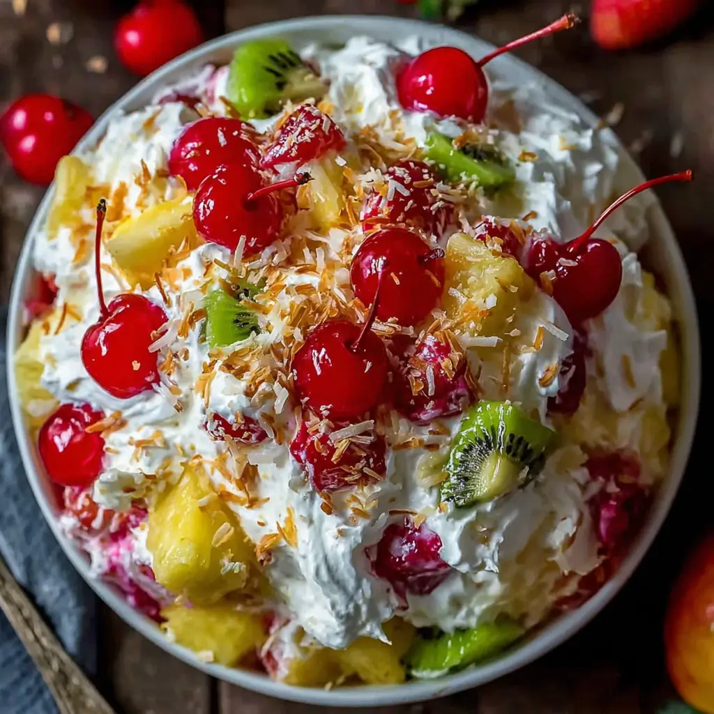 Hawaiian Cheesecake Salad – Easy Tropical No-Bake Dessert 4 Hawaiian Cheesecake Salad