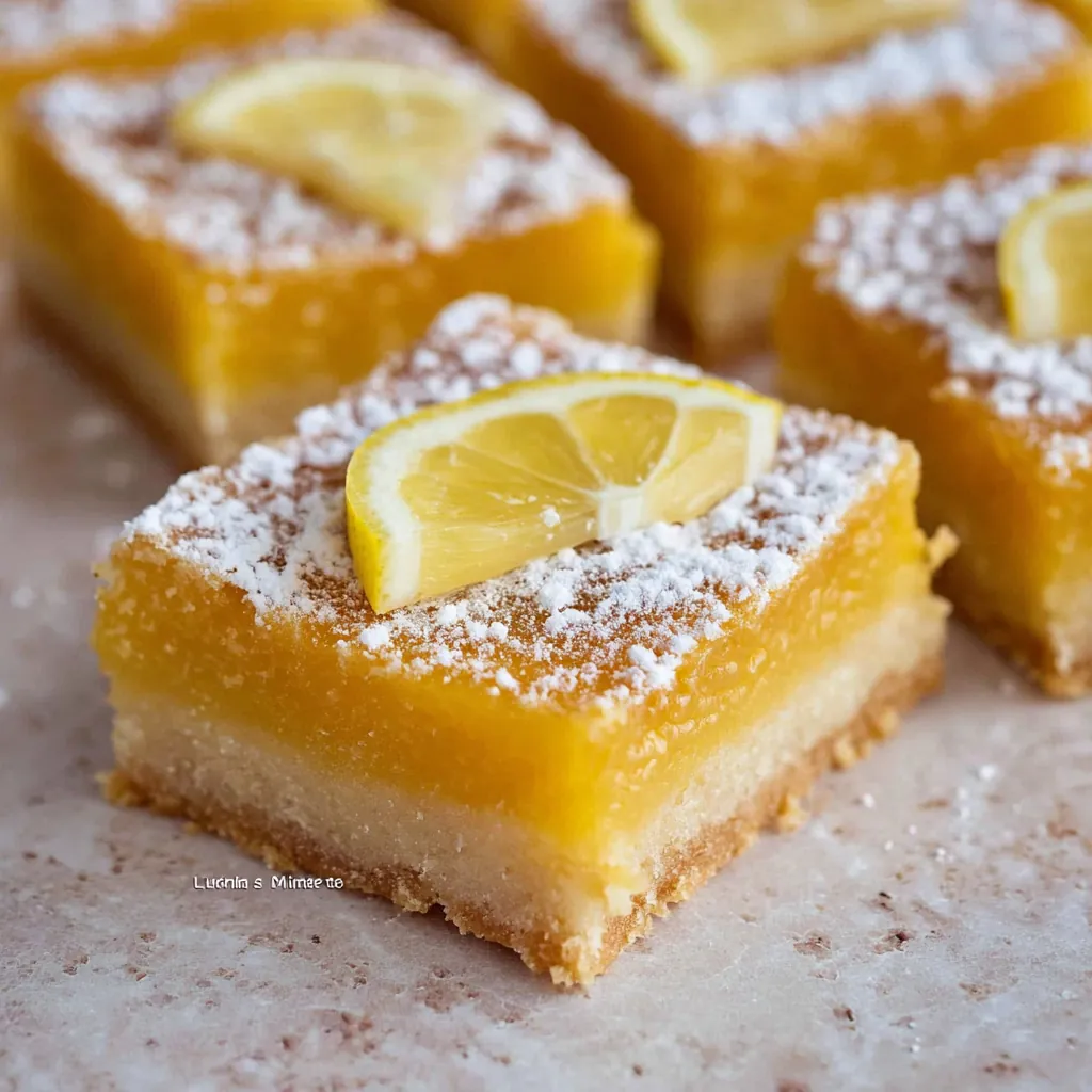 Lemon Bars with Buttery Crust and Tangy Filling 4 Lemon Bars