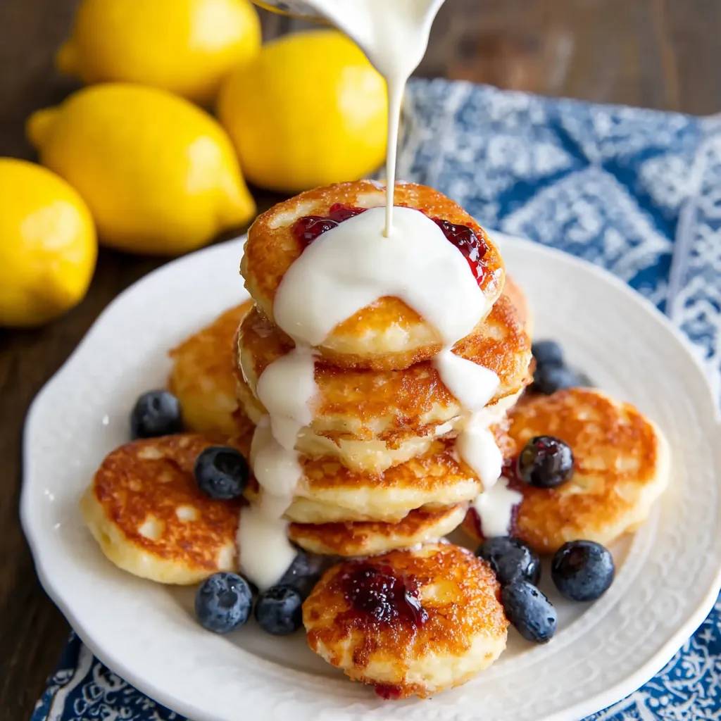 Lemon Blueberry Pancake Poppers