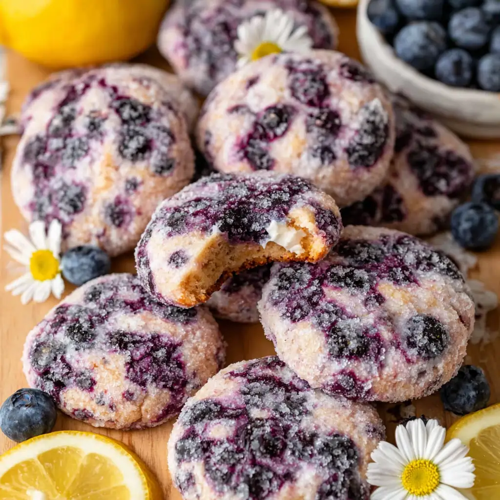 Lemon blueberry cheesecake cookies