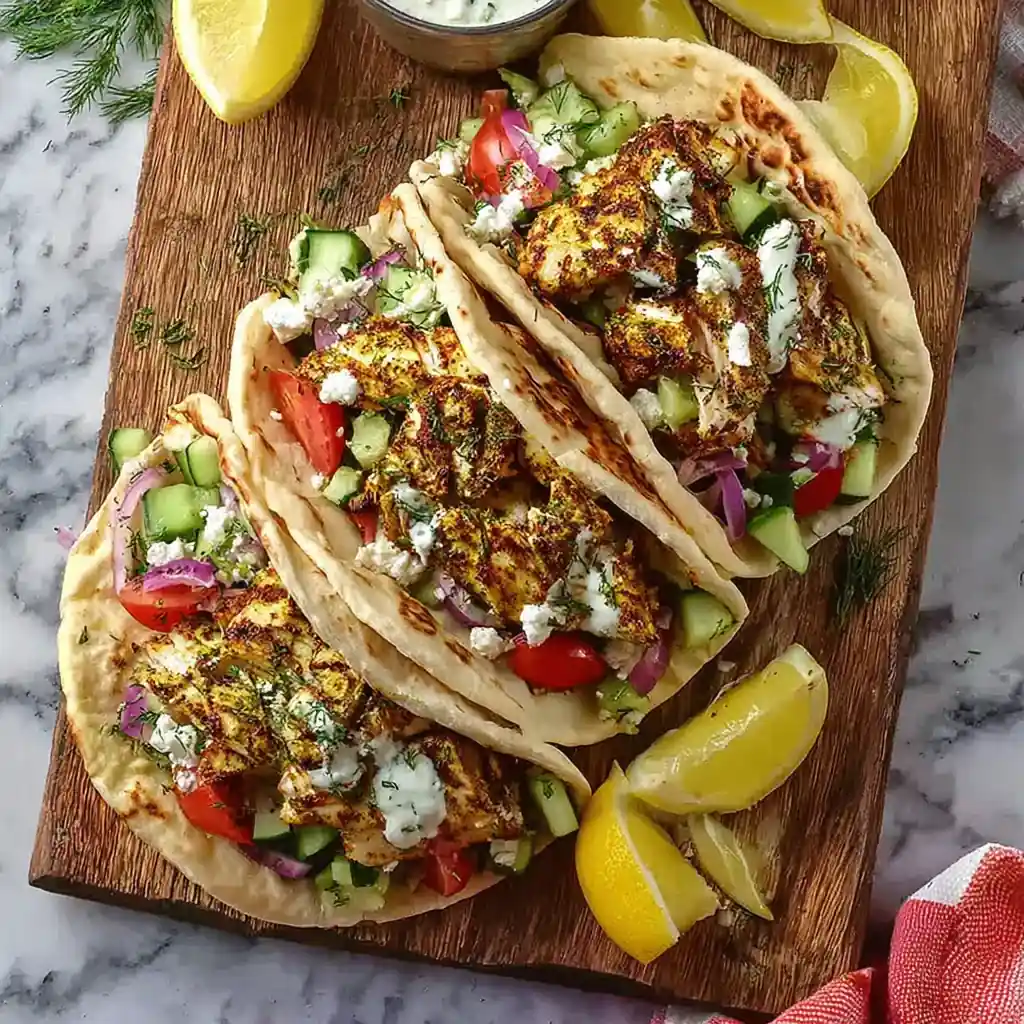 Mediterranean Chicken Tacos