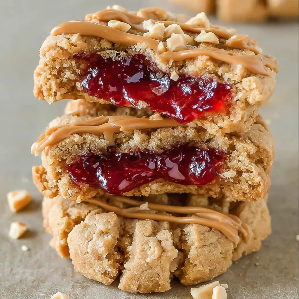 Peanut Butter and Jelly Cookies That Taste Like a Classic Favorite 4 Peanut butter and jelly cookies