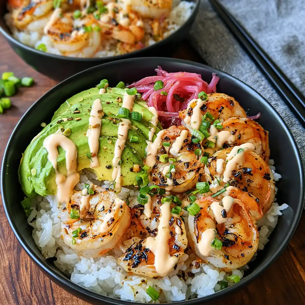 Shrimp Rice Bowls with Spicy Mayo – Quick and Easy Recipe 4 Shrimp Rice Bowls