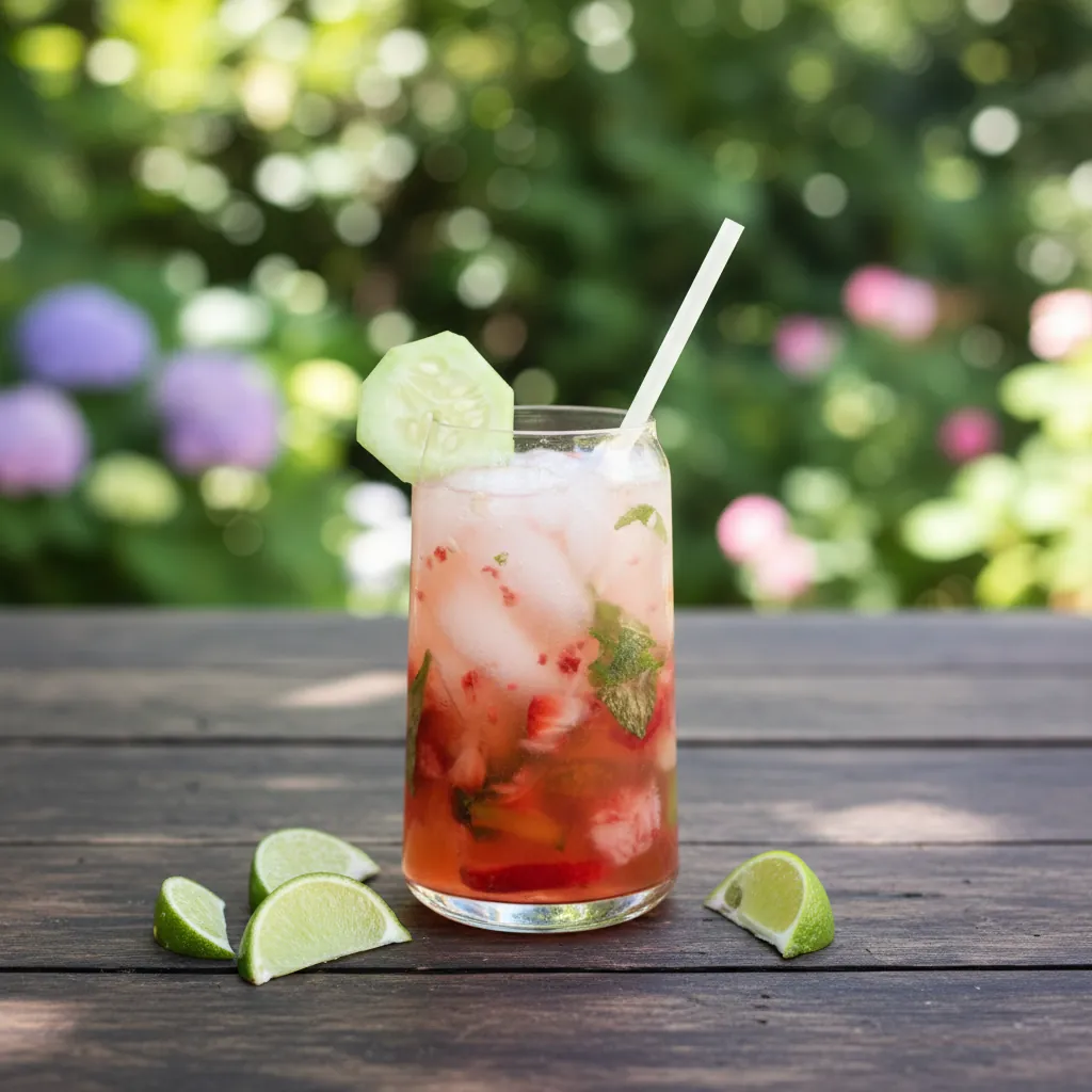 Strawberry Cucumber Mocktail
