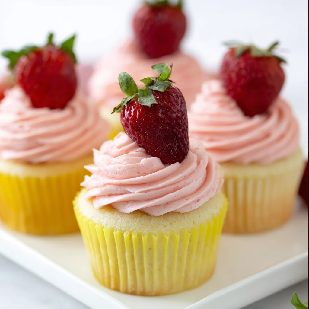 Strawberry Lemonade Cupcakes