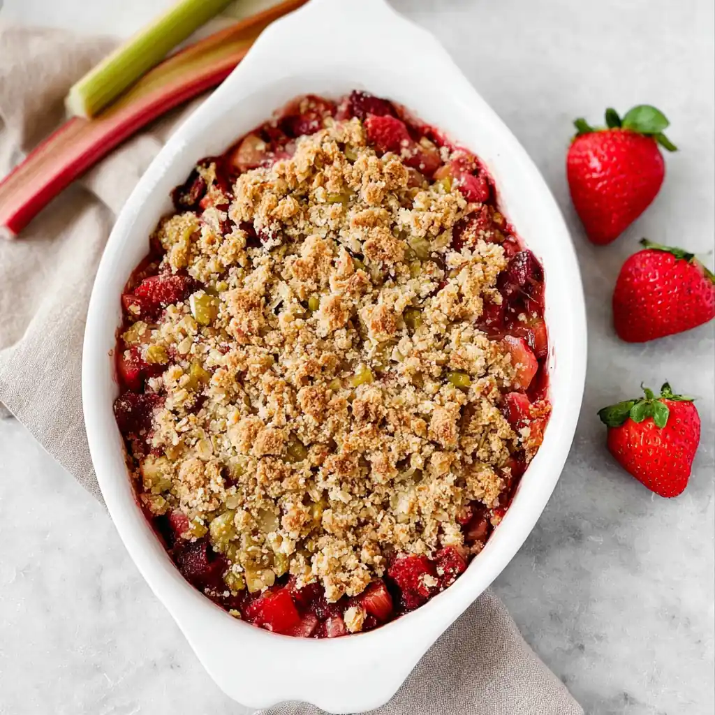 Sweet Strawberry Rhubarb Crisp