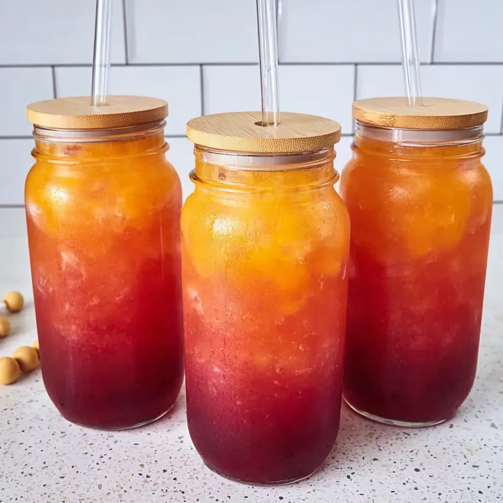 Tropical fruit punch mocktail