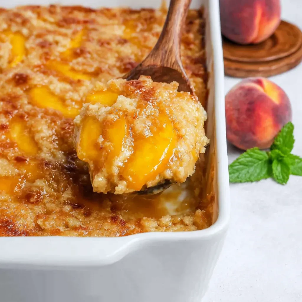 Peach Cobbler with Cake Mix