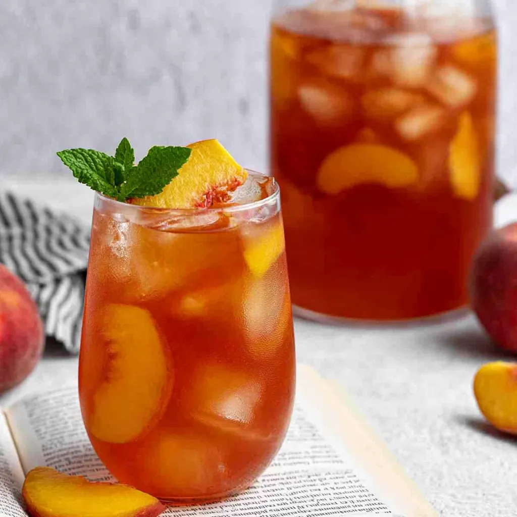 3 Ingredient Peach Iced Tea