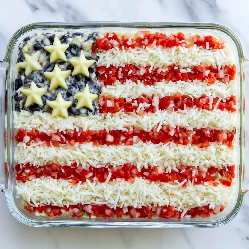 American Flag Taco Dip