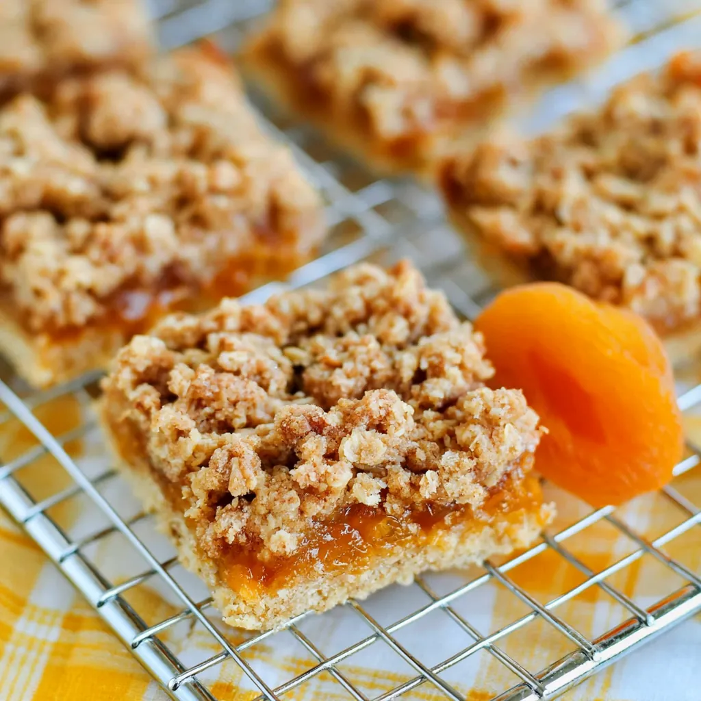 Apricot Oatmeal Crumble Bars