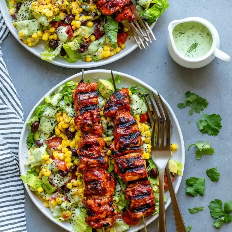 BBQ Chicken Skewer Salad