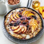 Blueberry Nectarine Baked Porridge