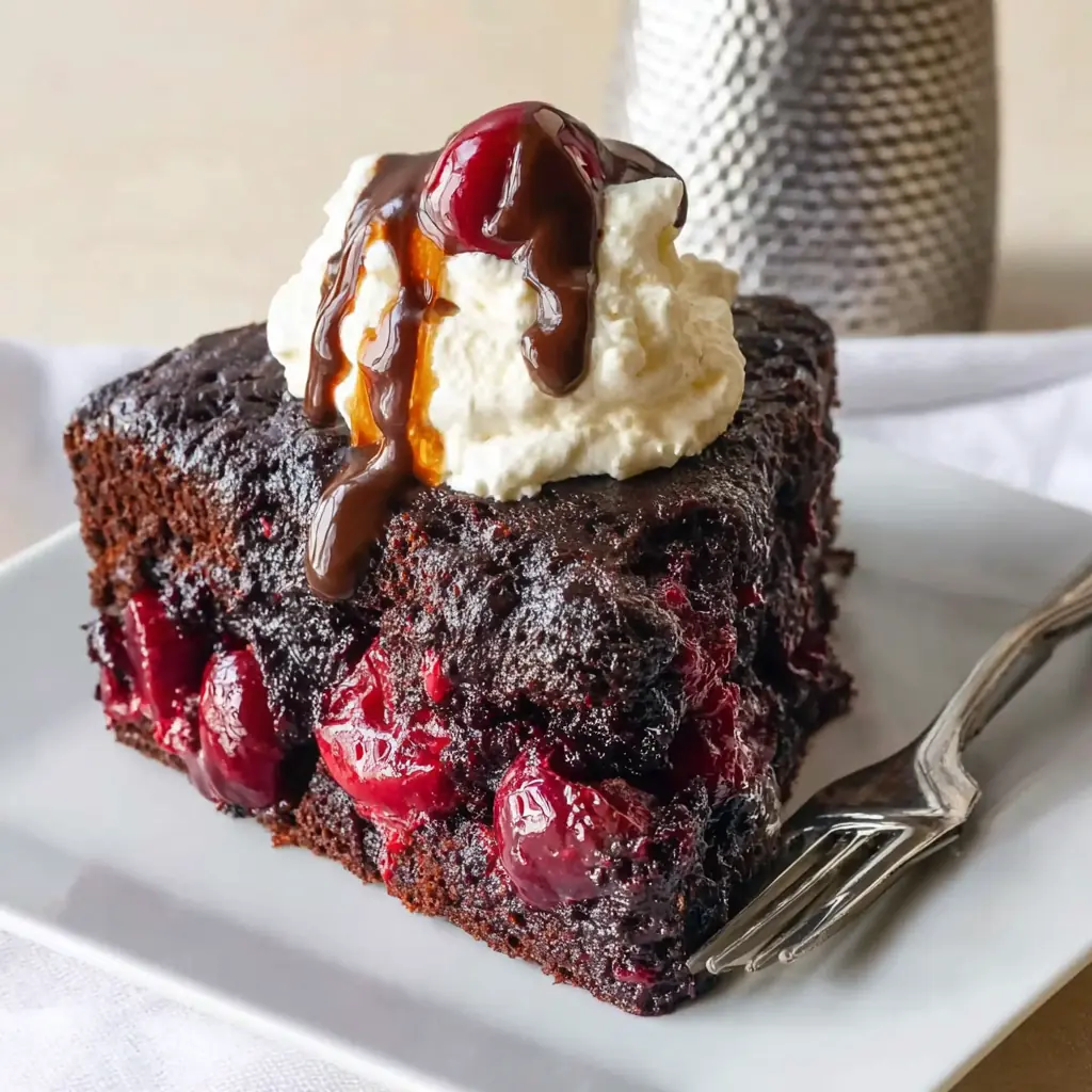 Chocolate Cherry Upside Down Cake