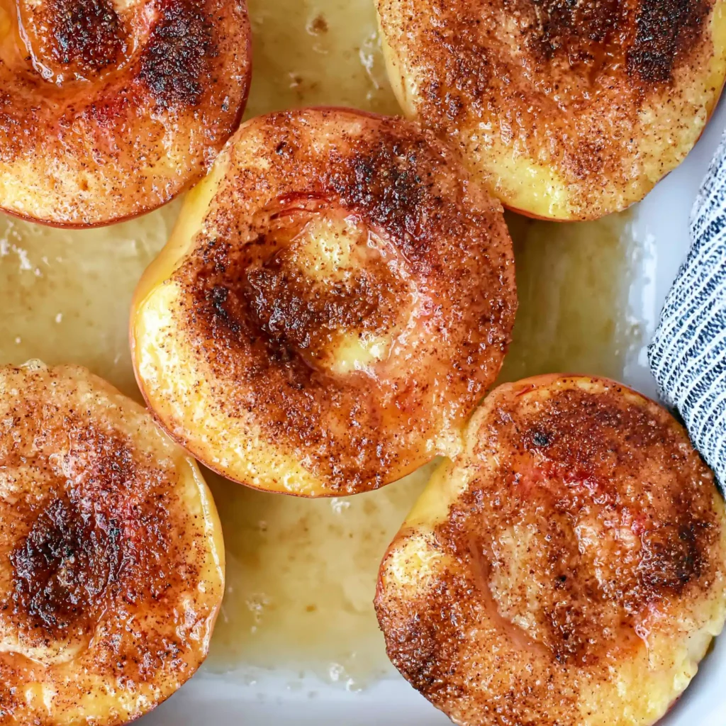 Cinnamon Sugar Baked Peaches Recipe for a Warm Easy Dessert 4 Cinnamon Sugar Baked Peaches