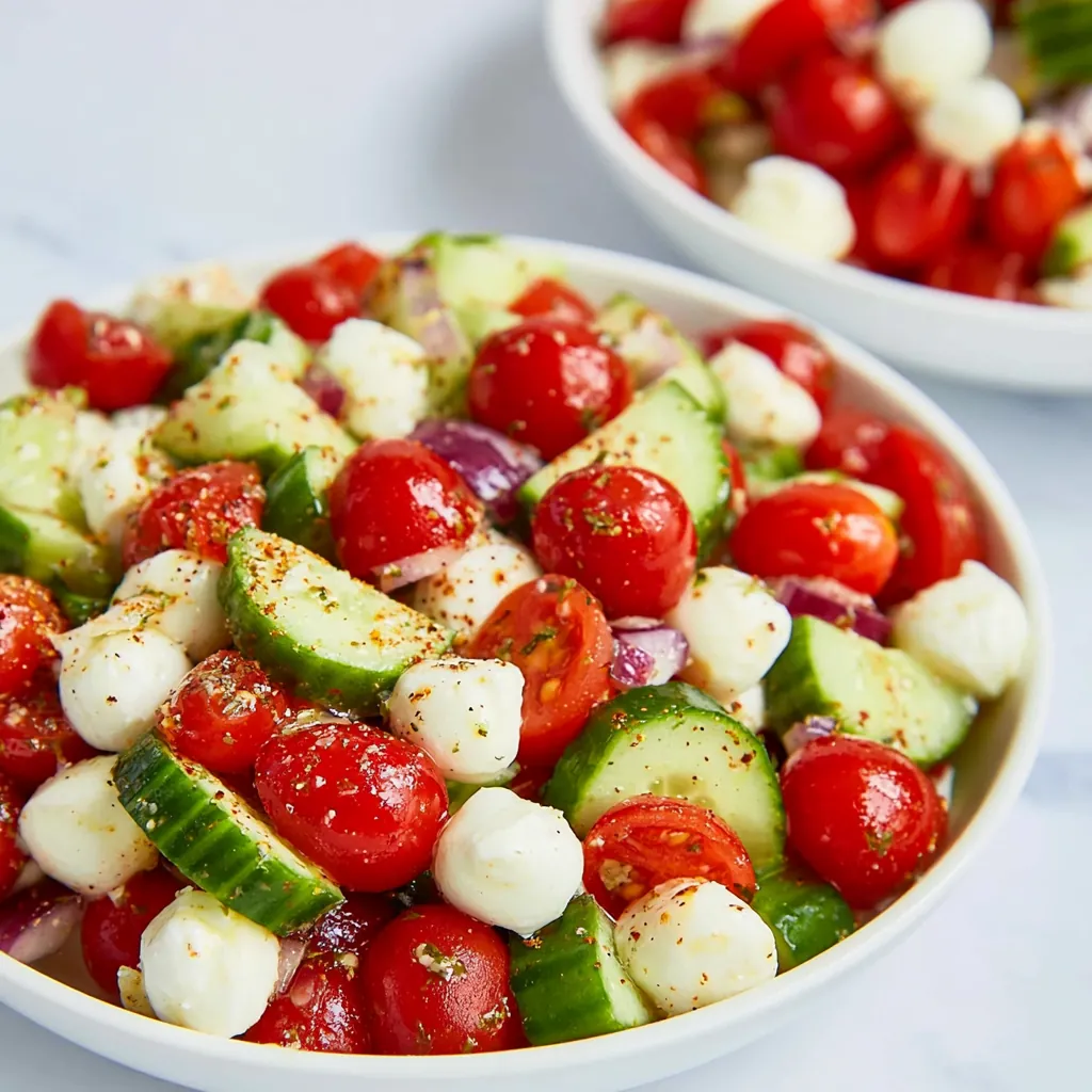 Cucumber Caprese Salad That Tastes Fresh and Light All Summer 4 Cucumber Caprese Salad