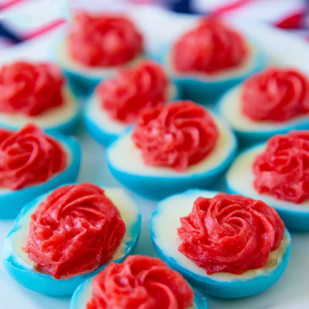 Fourth of July Deviled Eggs