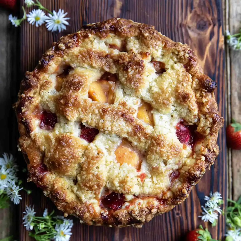 Honey Strawberry Peach Pie Recipe for a Sweet Summer Dessert 4 Honey Strawberry Peach Pie