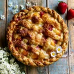 Honey Strawberry Peach Pie