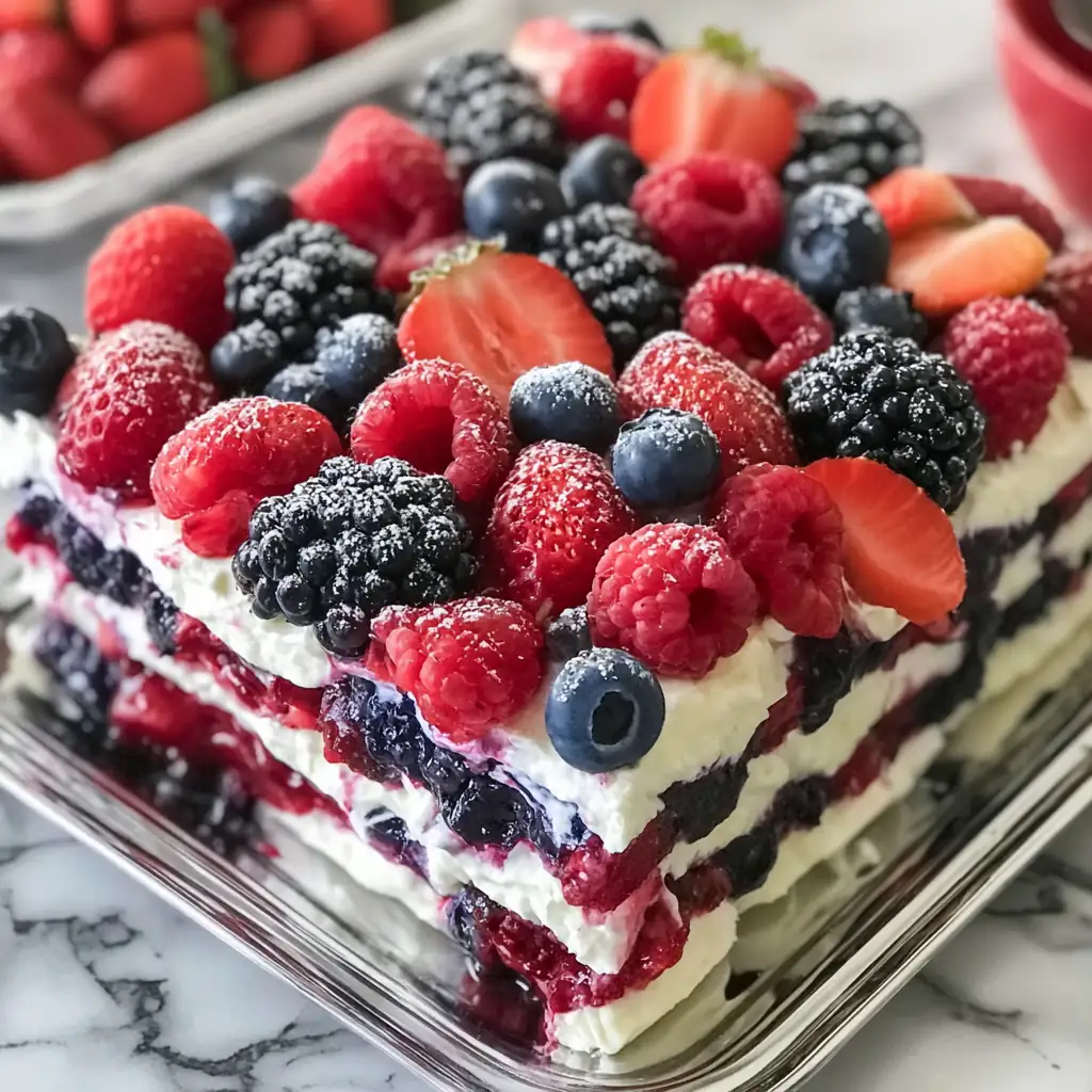 No-Bake Summer Berry Lasagna