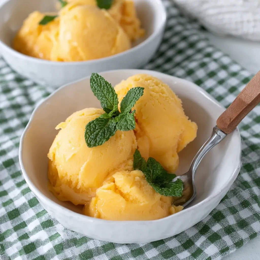 No-Churn Mango Sorbet