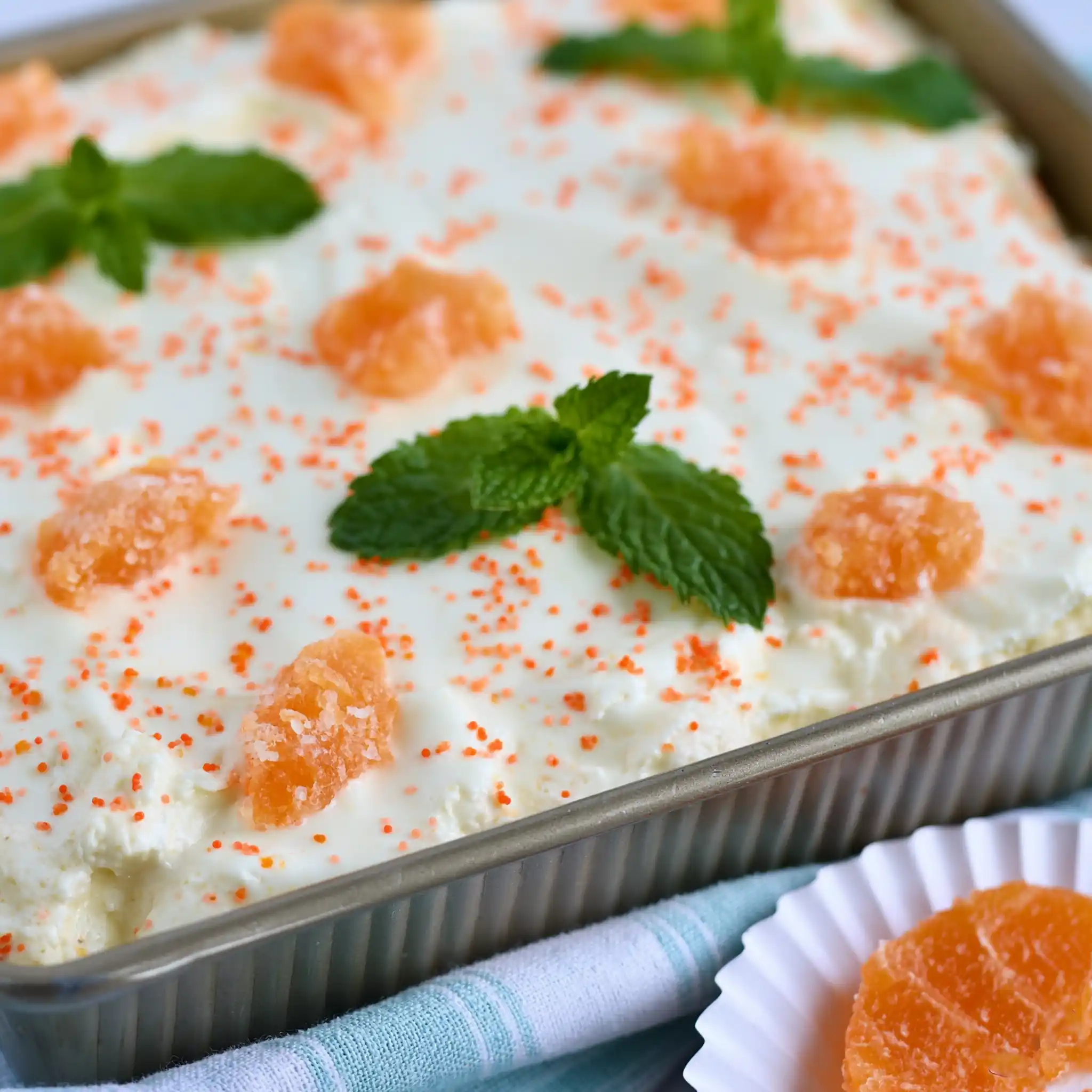 Orange Creamsicle Poke Cake
