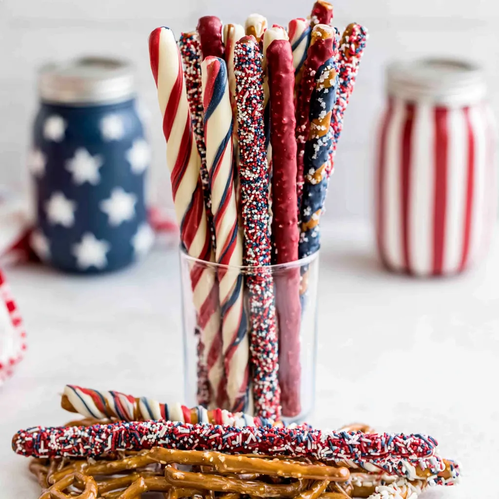Patriotic Pretzel Rods