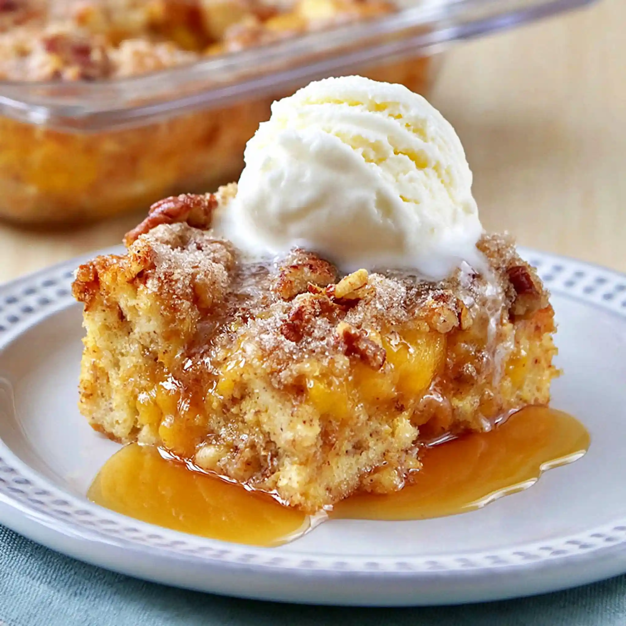 Peach Bread Pudding