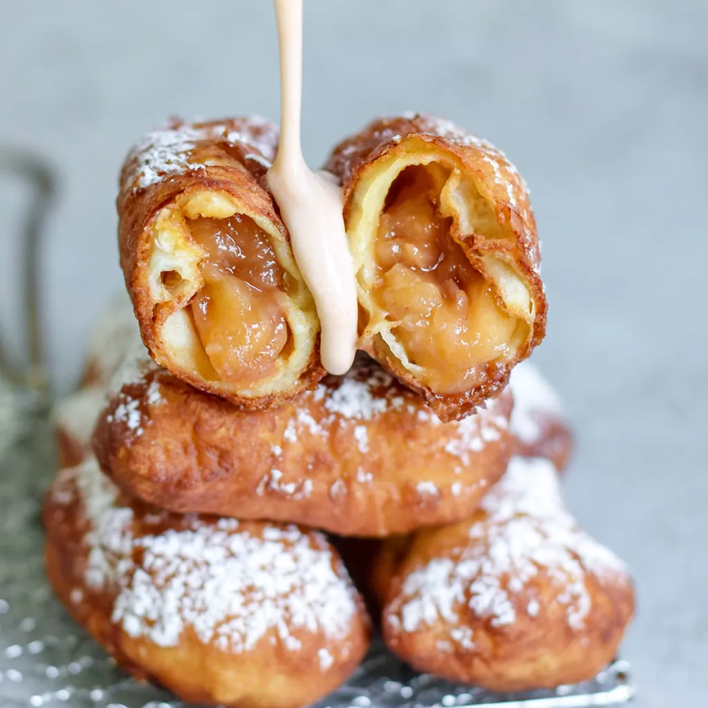 Peach Cobbler Egg Rolls