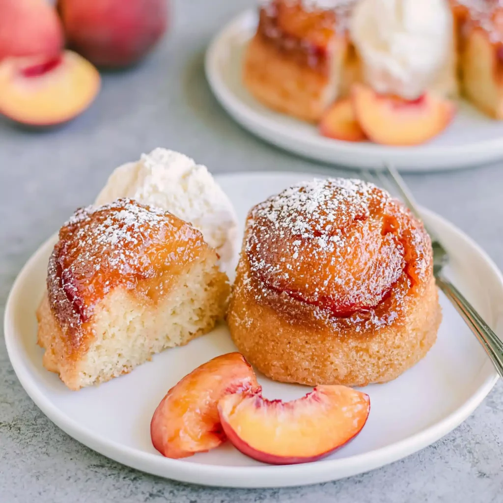 Peach Upside Down Mini Cakes