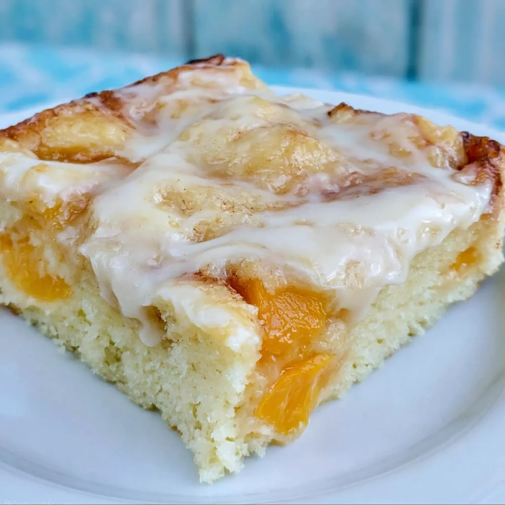 Peaches and Cream Cheesecake Bars