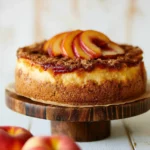 Roasted Peach Cobbler Cheesecake