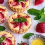 Strawberry Honey Custard Tarts