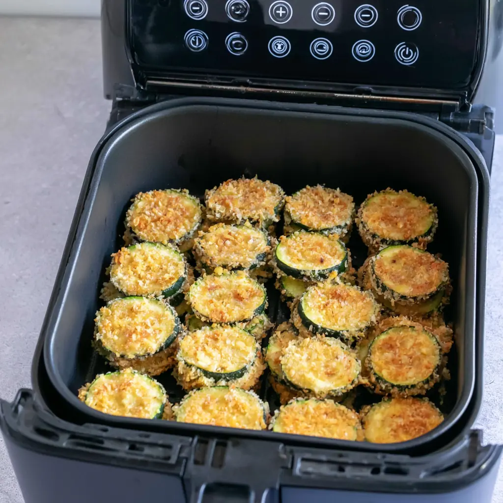 Air Fryer Zucchini Chips with Parmesan