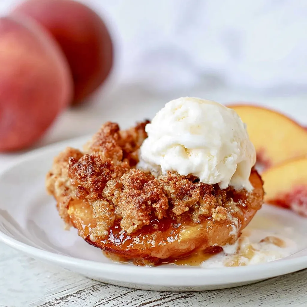 Brown Sugar Streusel Peaches